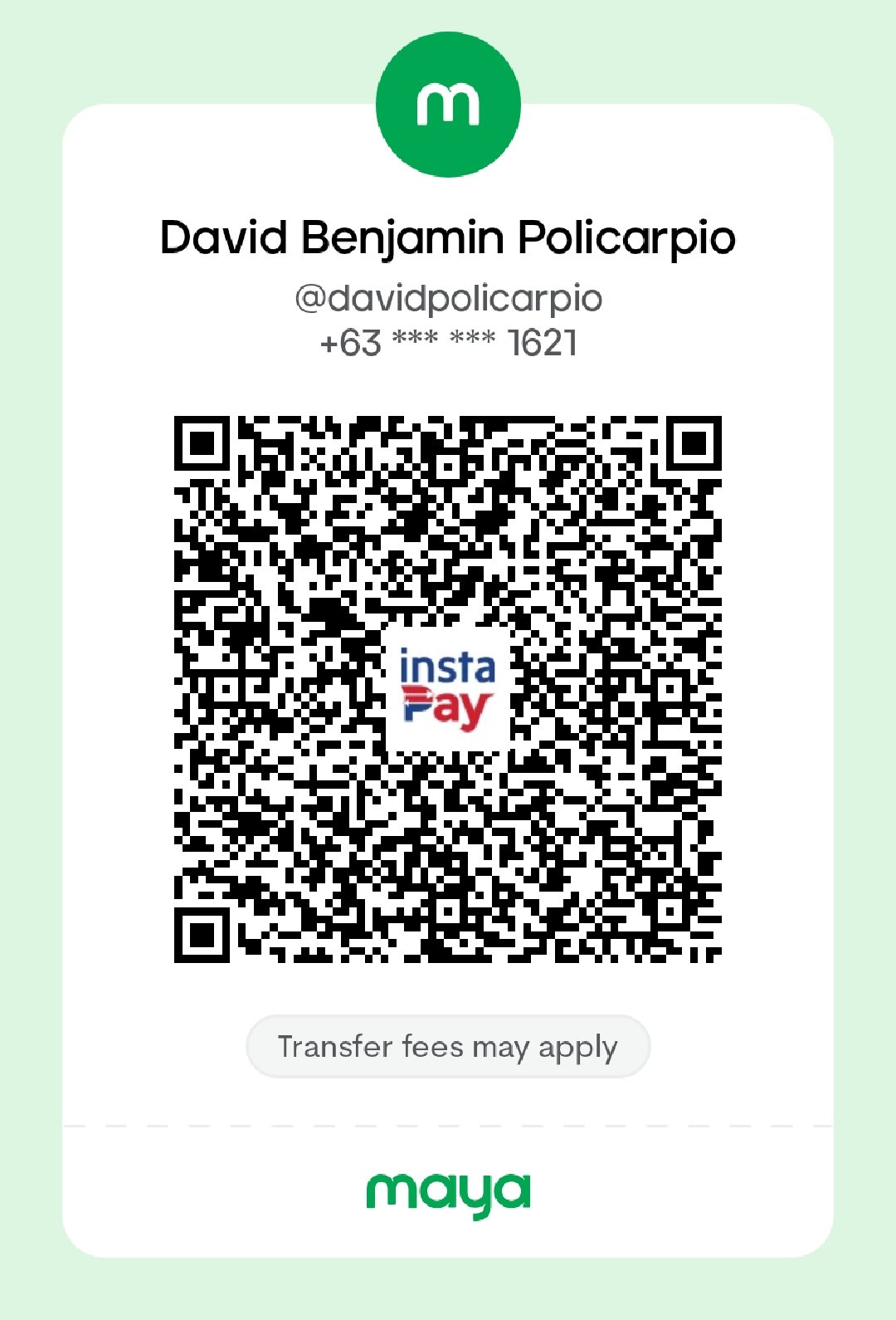 Maya donation QR code